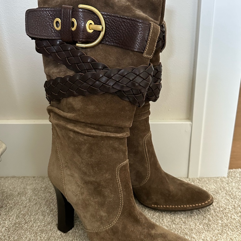 Coach Suede Heeled Boots - Picture 8 of 16